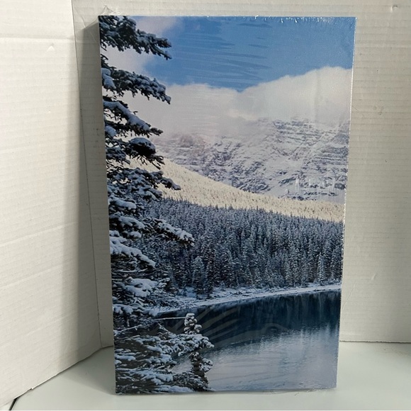 5 piece Wall Art painting decor on canvas - SNOW LAKE - Picture 8 of 10